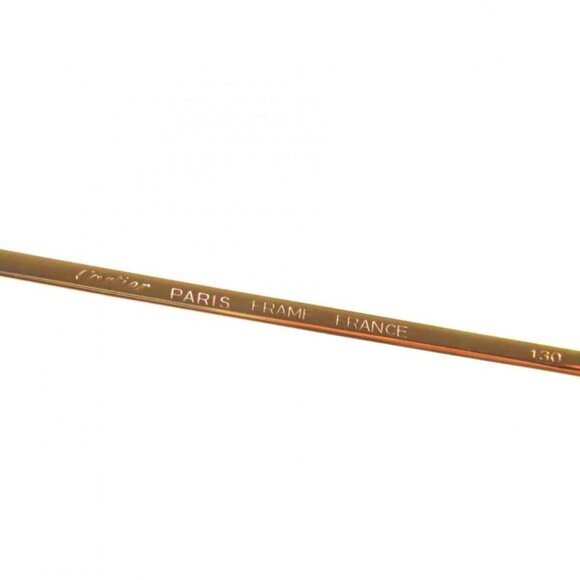 Cartier Vintage Trinity Logo Eyewear Sunglasses Gold Bordeaux Lens Pink